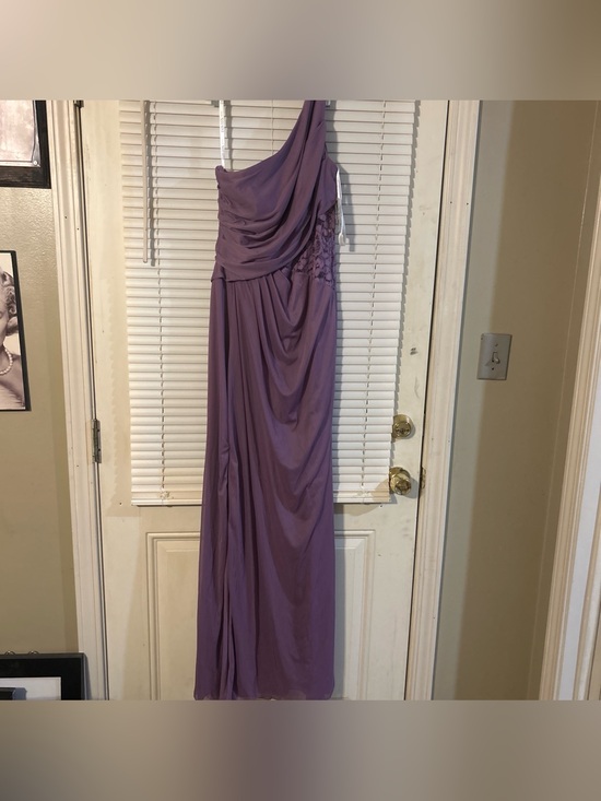 David's Bridal Dresses & Skirts - David's Bridal One-Shoulder Mauve Evening Gown Length is 60” strap to bottom
